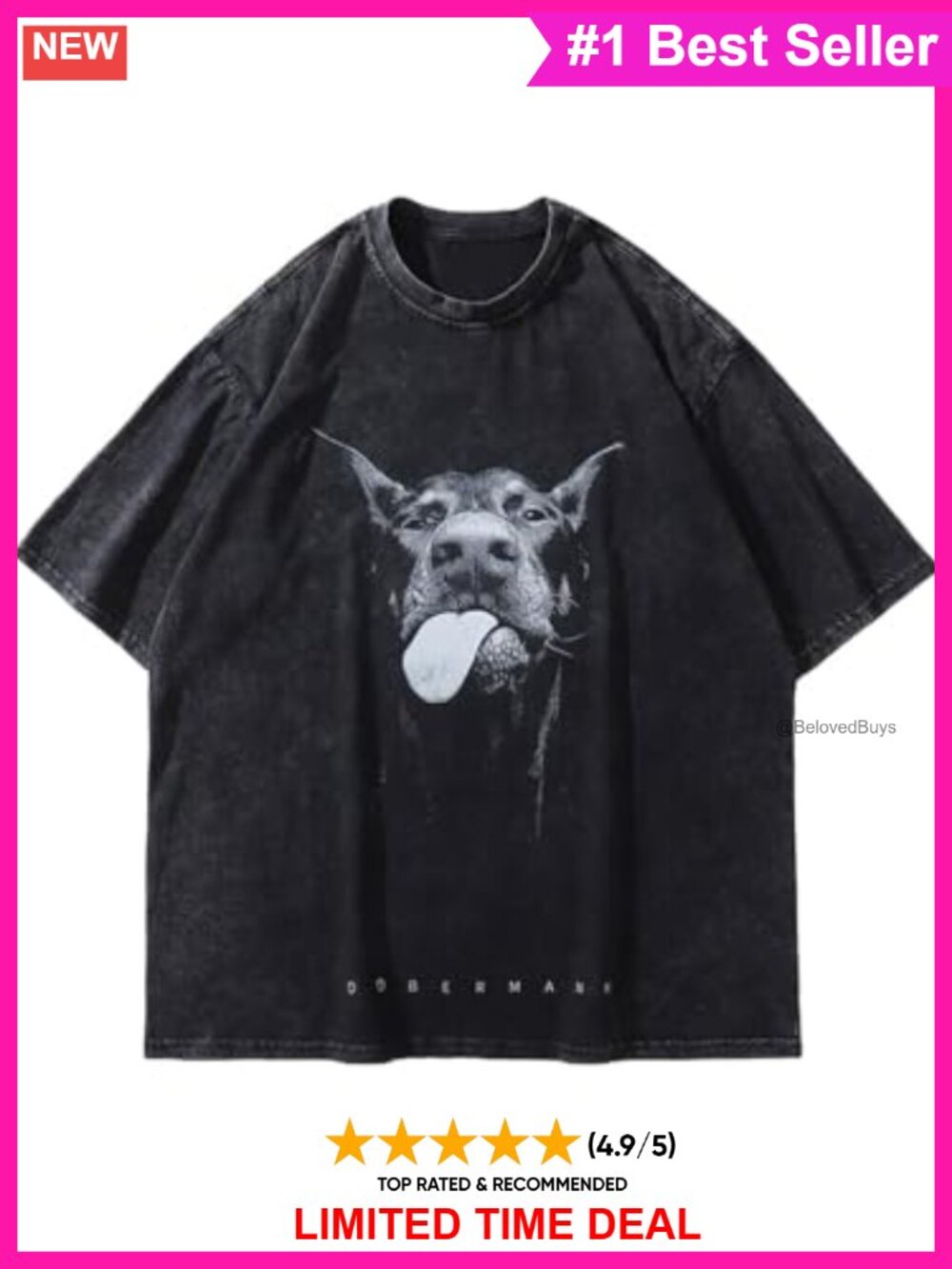 Men's Oversized Cotton Graphic Tee Vintage Streetwear Casual T-Shirt
